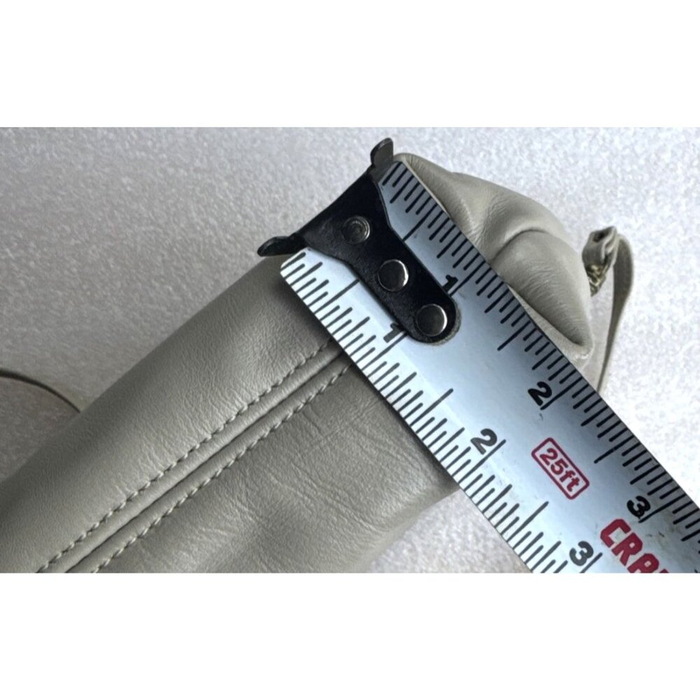 Vintage Etienne Aigner Taupe Leather Crossbody Bag - Picture 10 of 11